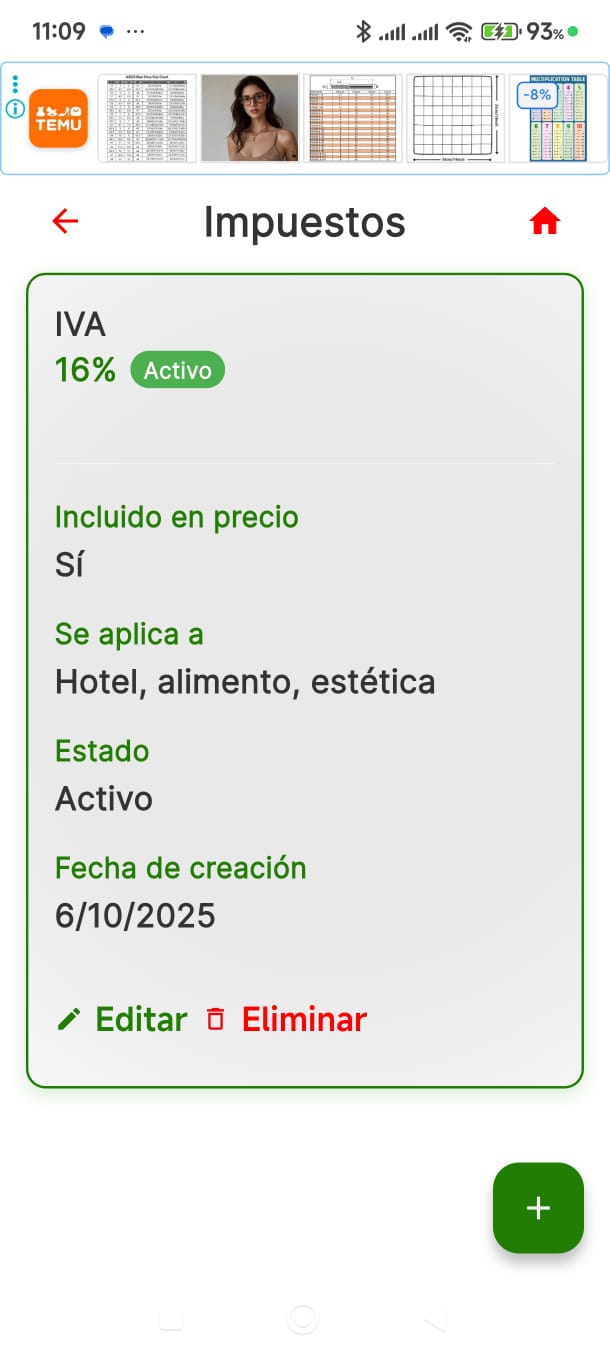 Configuración de Impuestos y Descuentos