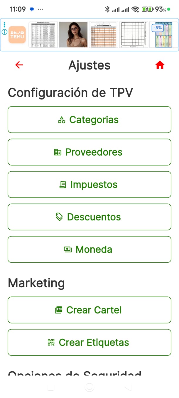 Ajustes avanzados en RedTPV