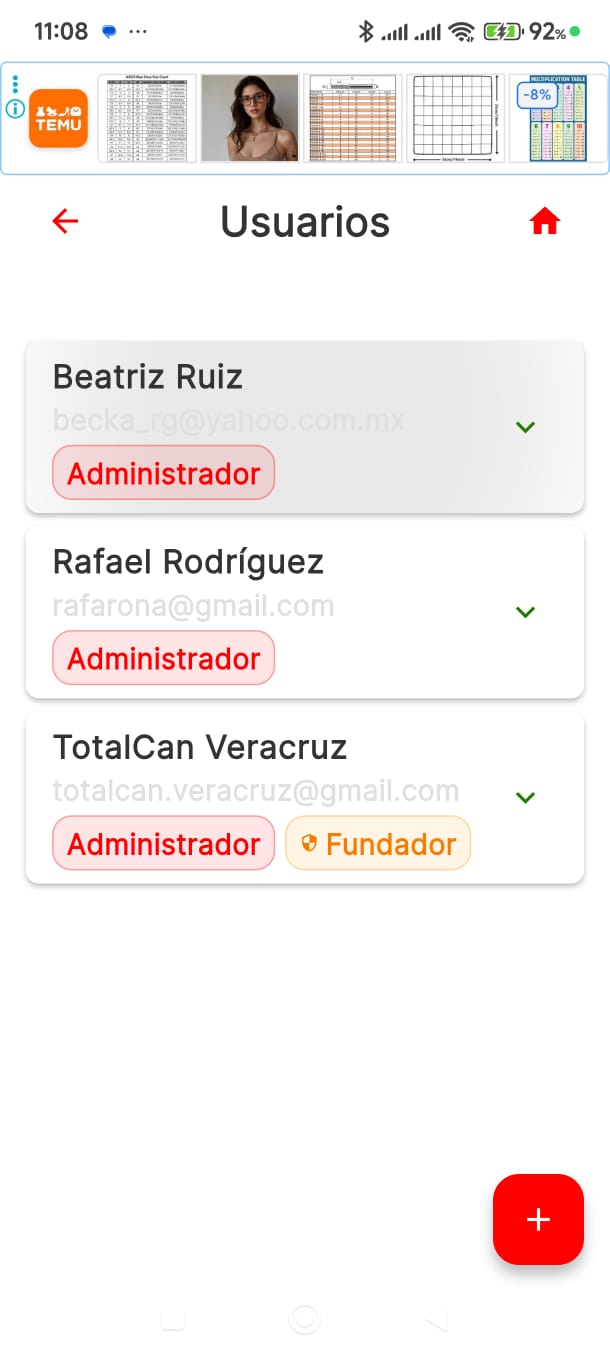 Gestión de usuarios en RedTPV