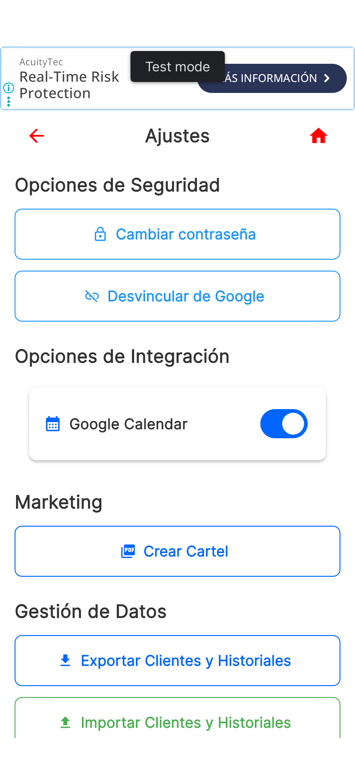 Ajustes avanzados en RedVet