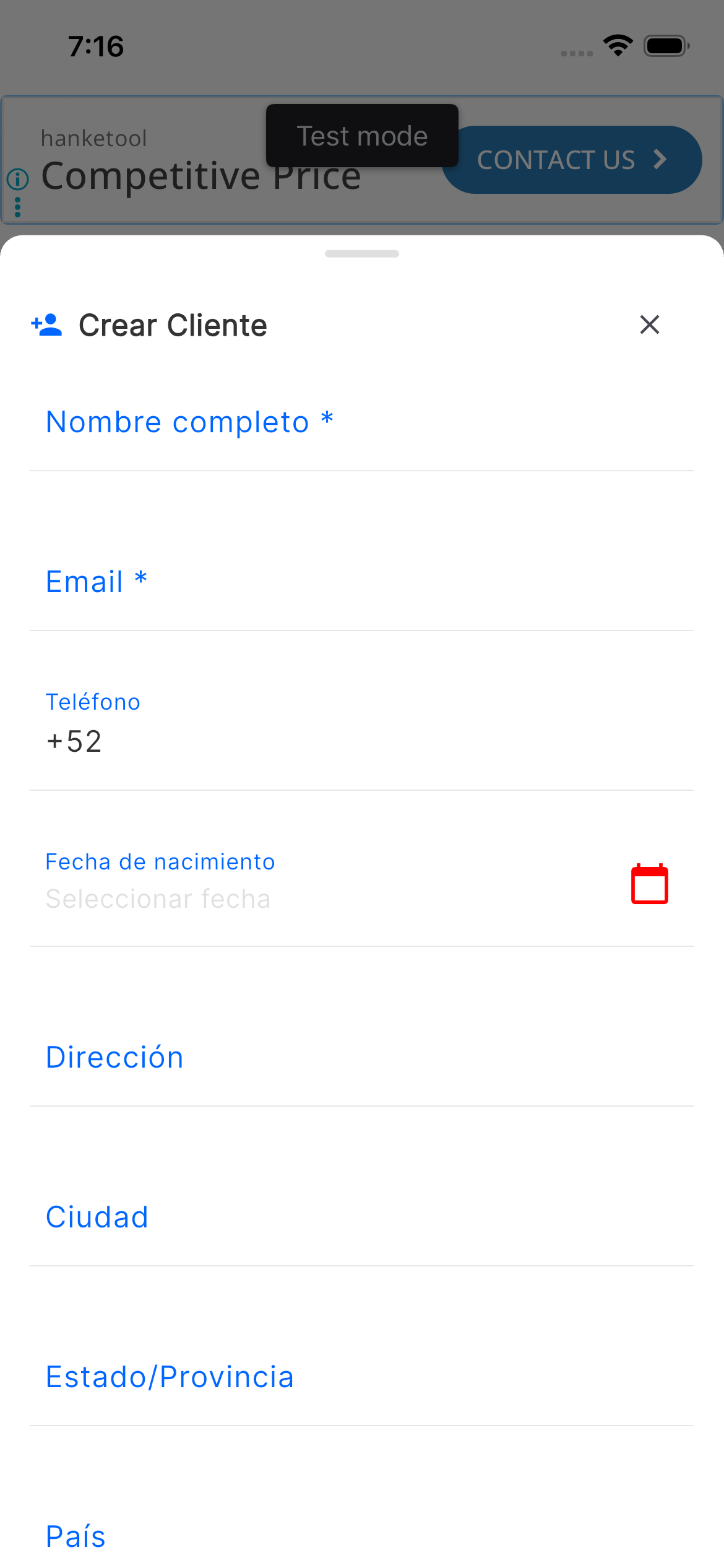 Crear Cliente en RedVet